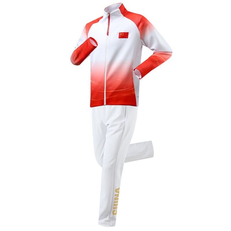 Chinese Team Coat Children'S Training Uniform Long-Sleeved Cardigan Top Martial Arts Coach National Uniform Sports Sweater Printing - Image 1